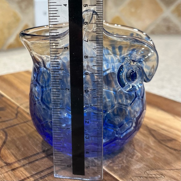 Vintage hand blown cobalt blue glass owl - Picture 7 of 13